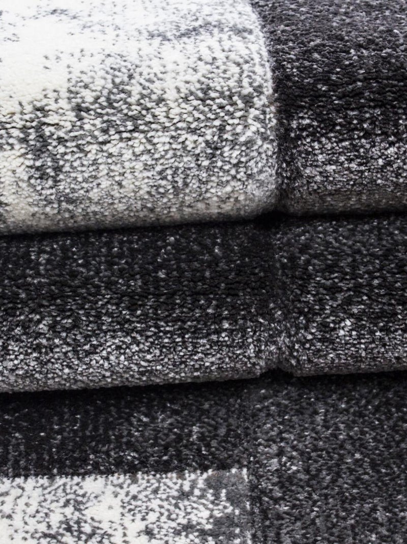 Tapis salon et chambre tissé motif géométrique CARARELLI Argent - Kiabi