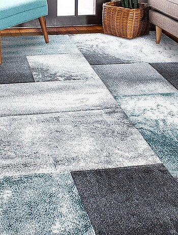 Tapis salon et chambre tissé motif géométrique CARARELLI