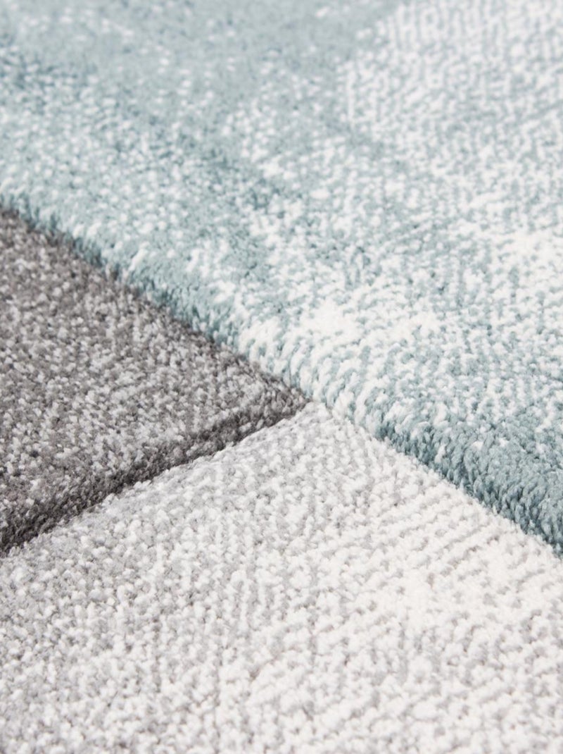 Tapis salon et chambre tissé motif géométrique CARARELLI Bleu - Kiabi