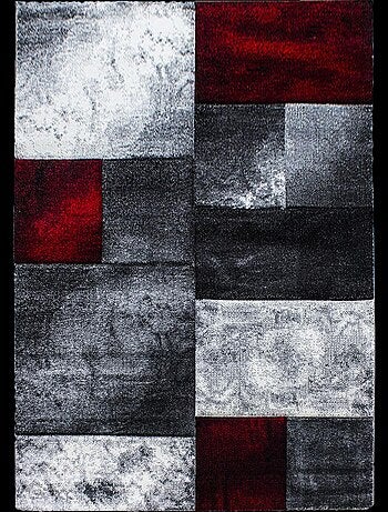 Tapis salon et chambre tissé motif géométrique CARARELLI