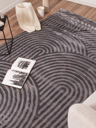 Tapis salon et chambre tissé motif géométrique CEROTEA
