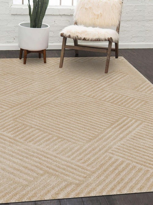 Tapis salon et chambre tissé motif géométrique CEROTEO - Kiabi