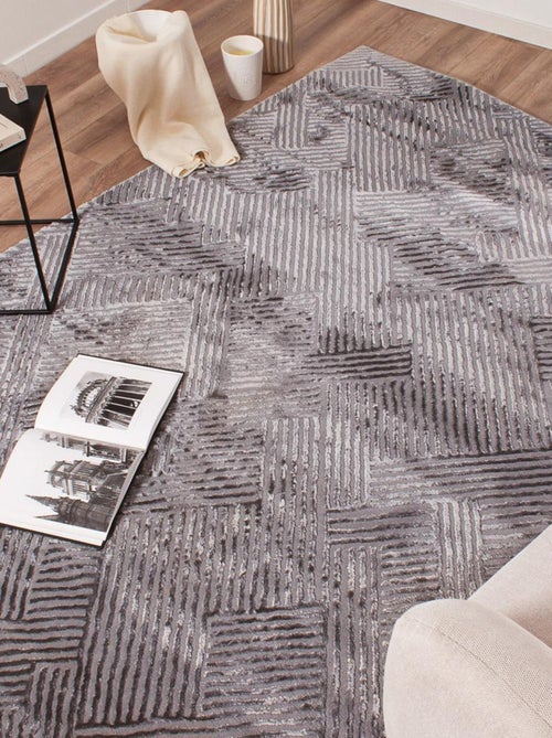 Tapis salon et chambre tissé motif géométrique CEROTEO - Kiabi