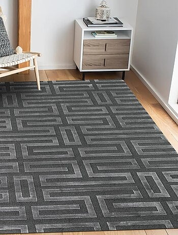 Tapis salon et chambre tissé motif géométrique CONRAD