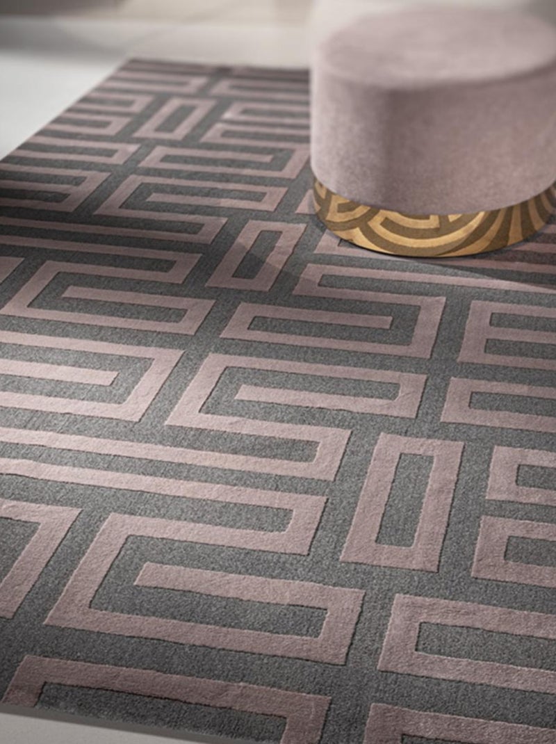 Tapis salon et chambre tissé motif géométrique CONRAD Rose - Kiabi