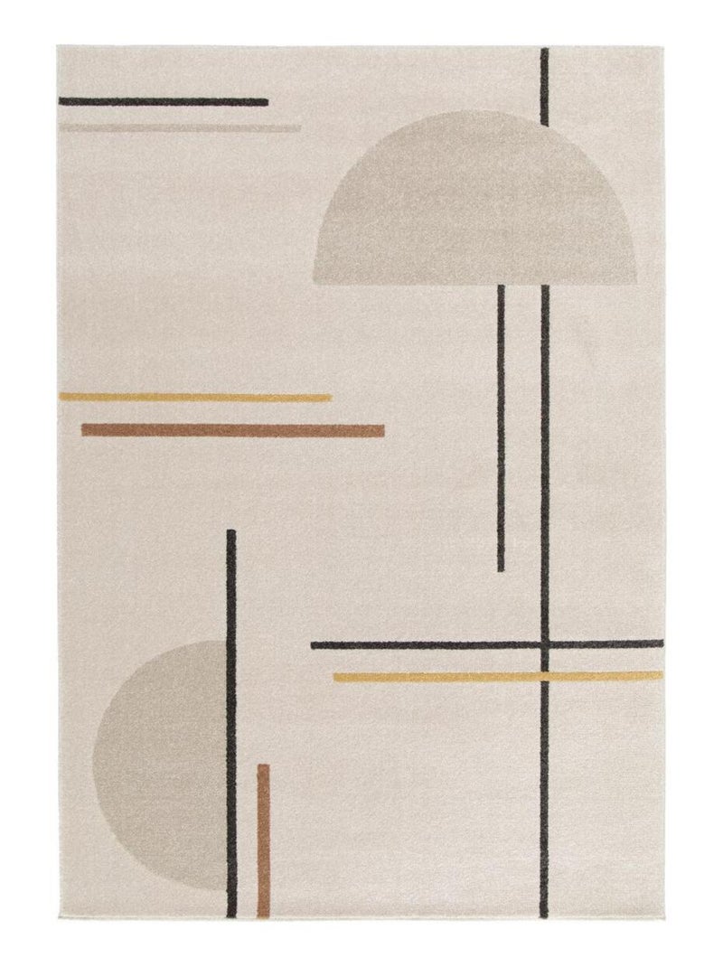 Tapis salon et chambre tissé motif géométrique CONTELUNE Beige - Kiabi