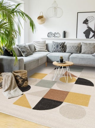 Tapis salon et chambre tissé motif géométrique CONTEMULTI