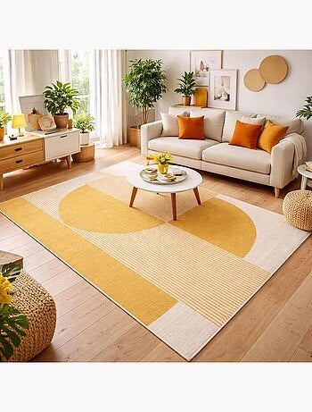 Tapis salon et chambre tissé motif géométrique CONTUNI