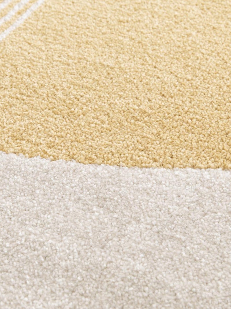 Tapis salon et chambre tissé motif géométrique CONTUNI Jaune - Kiabi