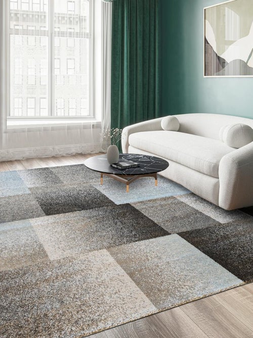 Tapis salon et chambre tissé motif géométrique DERBY - Kiabi