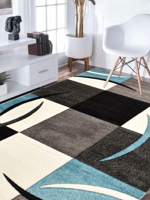 Tapis salon et chambre tissé motif géométrique DI 65 - Kiabi