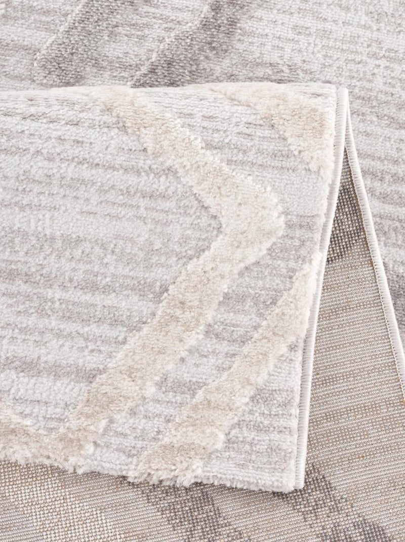 Tapis salon et chambre tissé motif géométrique DOUCA Gris - Kiabi