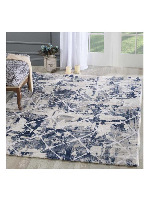 Tapis salon et chambre tissé motif géométrique DUSTY - Kiabi