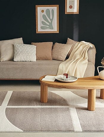 Tapis salon et chambre tissé motif géométrique ECHO