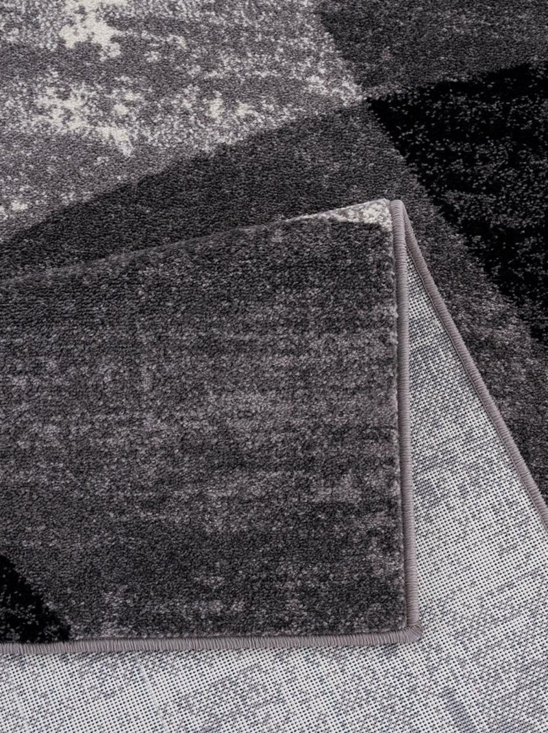 Tapis salon et chambre tissé motif géométrique FALDO Gris - Kiabi