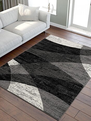 Tapis salon et chambre tissé motif géométrique FALDO