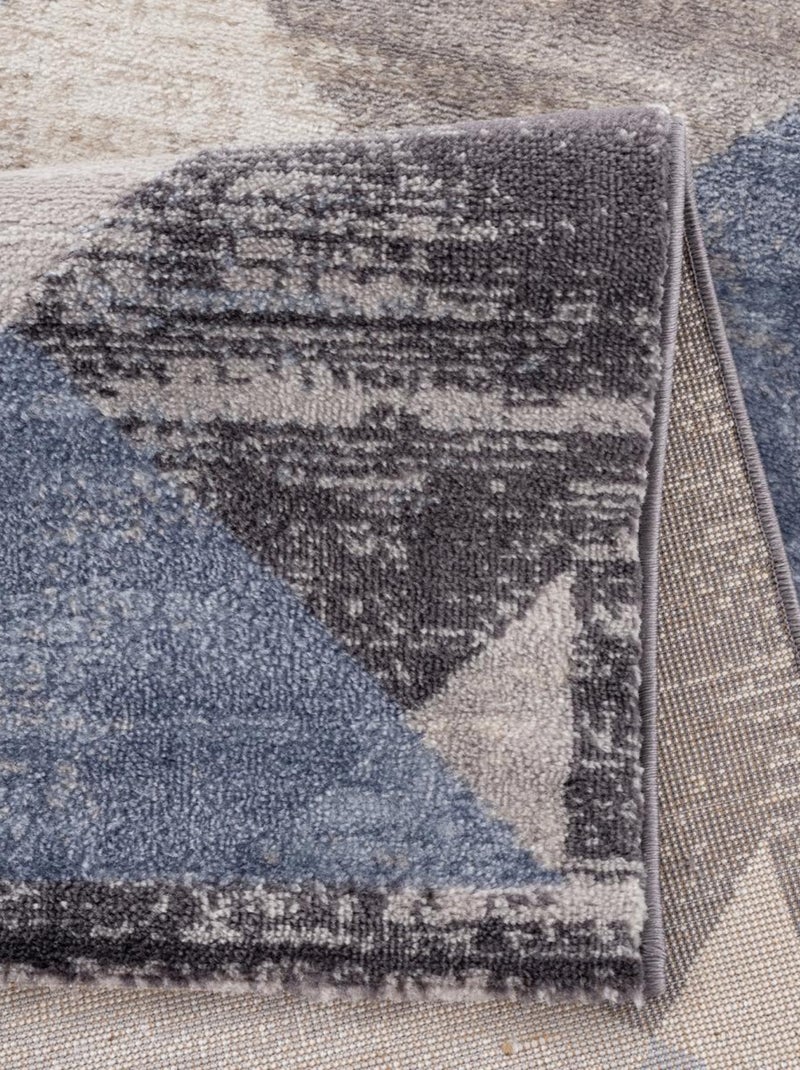 Tapis salon et chambre tissé motif géométrique HARLE Gris - Kiabi
