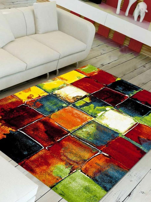 Tapis salon et chambre tissé motif géométrique JOLIA 2 - Kiabi