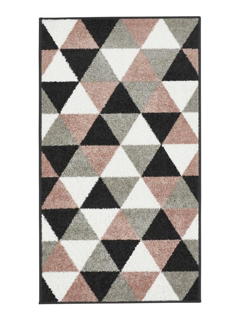 Tapis salon et chambre tissé motif géométrique KARCA Rose - Kiabi