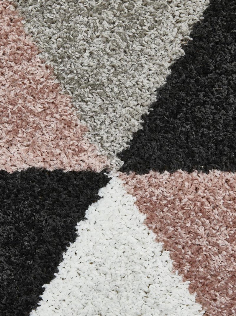 Tapis salon et chambre tissé motif géométrique KARCA Rose - Kiabi