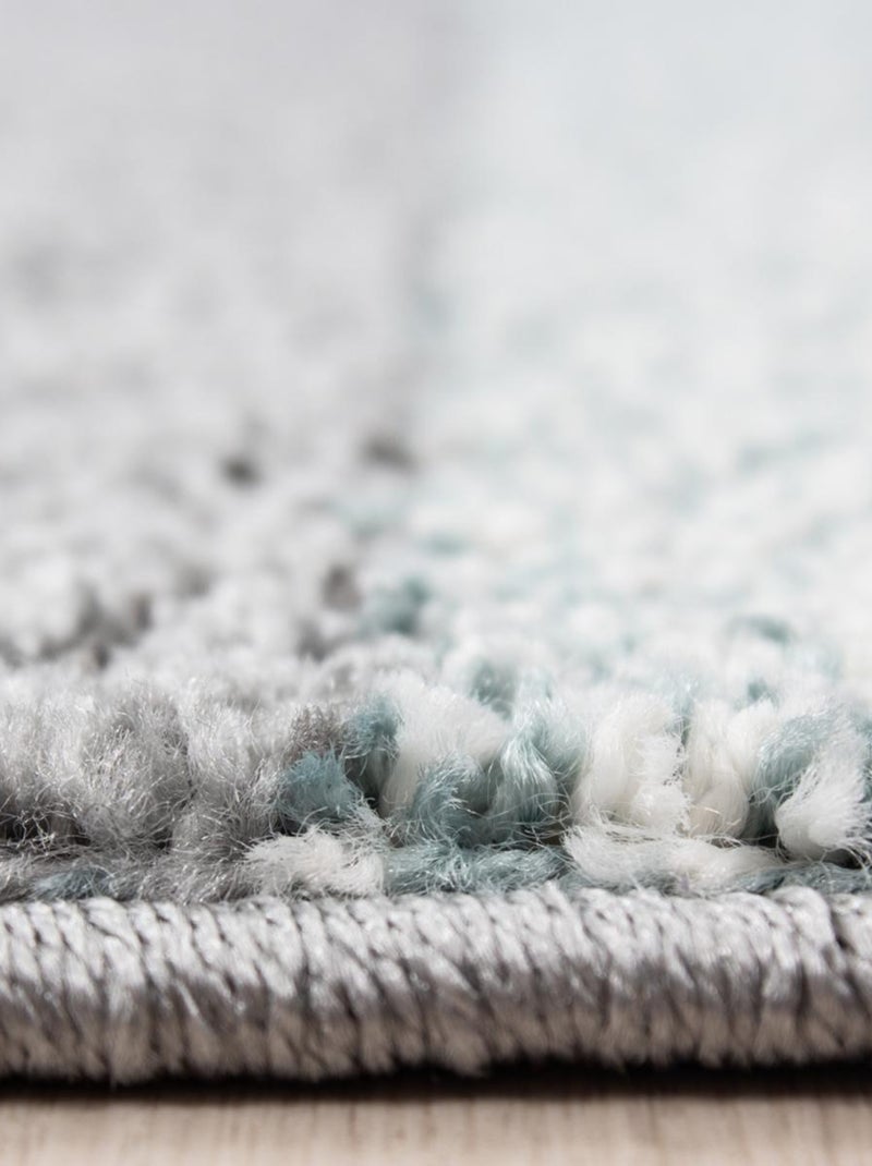 Tapis salon et chambre tissé motif géométrique KARLUK Bleu - Kiabi