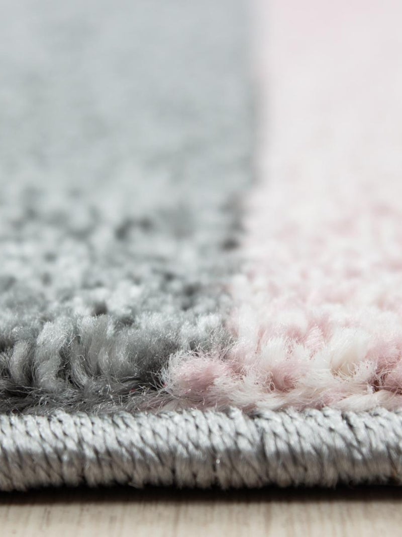 Tapis salon et chambre tissé motif géométrique KARLUK Rose - Kiabi