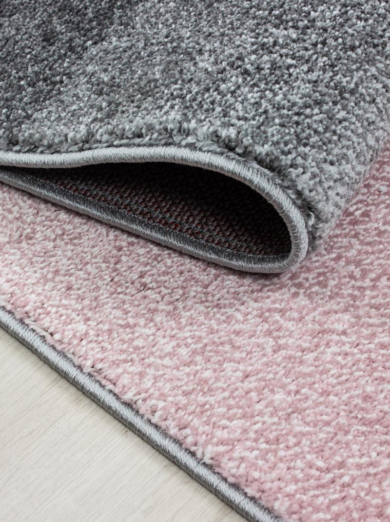 Tapis salon et chambre tissé motif géométrique KARLUK Rose - Kiabi