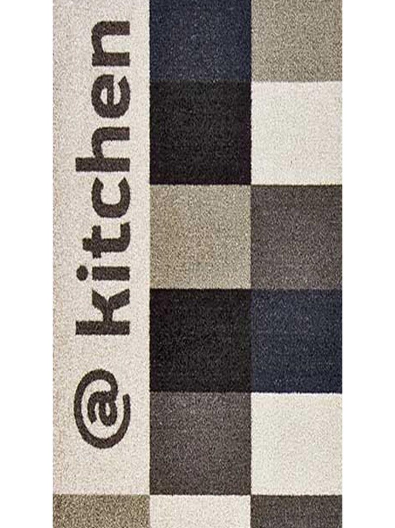 Tapis salon et chambre tissé motif géométrique KITCHENISH Marron - Kiabi