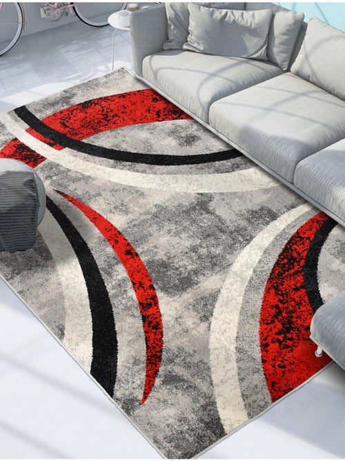 Tapis salon et chambre tissé motif géométrique LIGNÉ - Kiabi