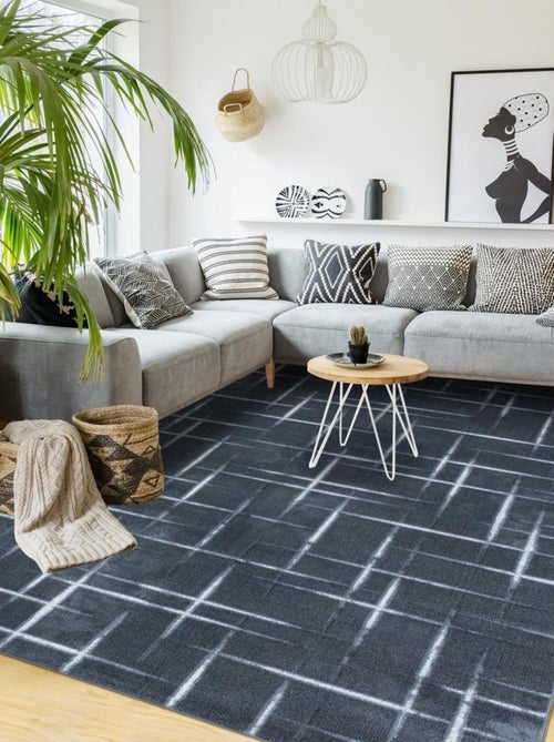 Tapis salon et chambre tissé motif géométrique LISOVE - Kiabi