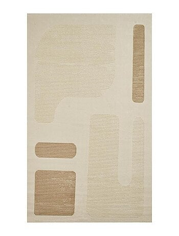 Tapis salon et chambre tissé motif géométrique LUNKIN 4