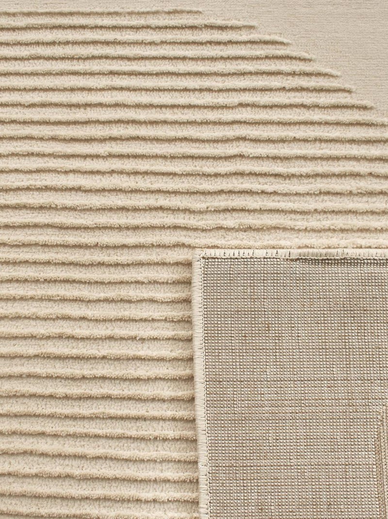 Tapis salon et chambre tissé motif géométrique LUNKIN 4 Beige - Kiabi