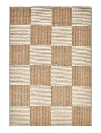 Tapis salon et chambre tissé motif géométrique LUNKIN 5