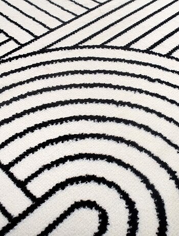 Tapis salon et chambre tissé motif géométrique LYN1 COURLI