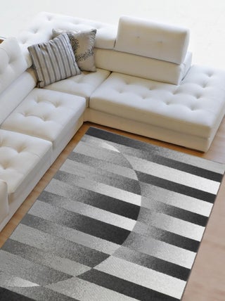 Tapis salon et chambre tissé motif géométrique LYN1