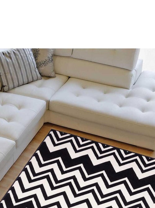 Tapis salon et chambre tissé motif géométrique LYN1 - Kiabi