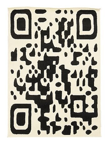 Tapis salon et chambre tissé motif géométrique LYN1 QR