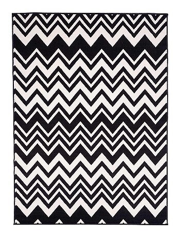 Tapis salon et chambre tissé motif géométrique lyn1 vagues