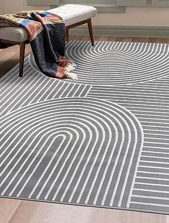 Tapis salon et chambre tissé motif géométrique LYN49 ARCRIL