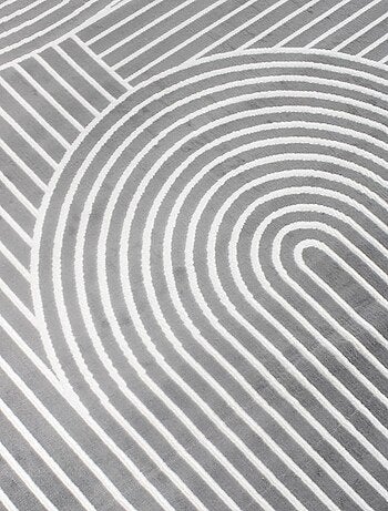 Tapis salon et chambre tissé motif géométrique LYN49 ARCRIL