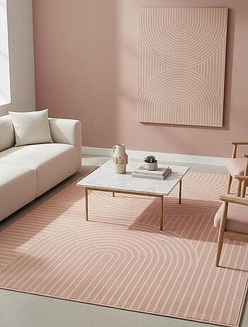 Tapis salon et chambre tissé motif géométrique LYN49 ARCRIL