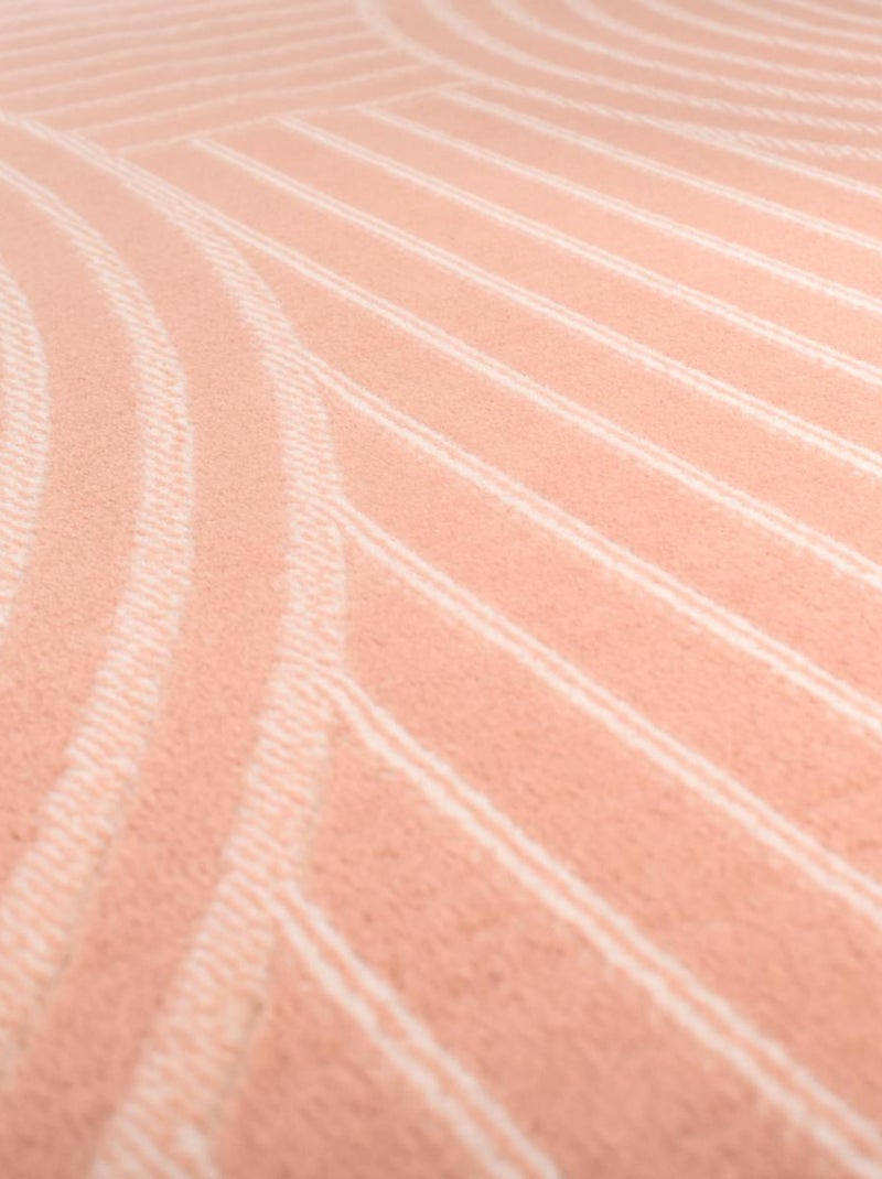 Tapis salon et chambre tissé motif géométrique LYN49 ARCRIL Rose - Kiabi