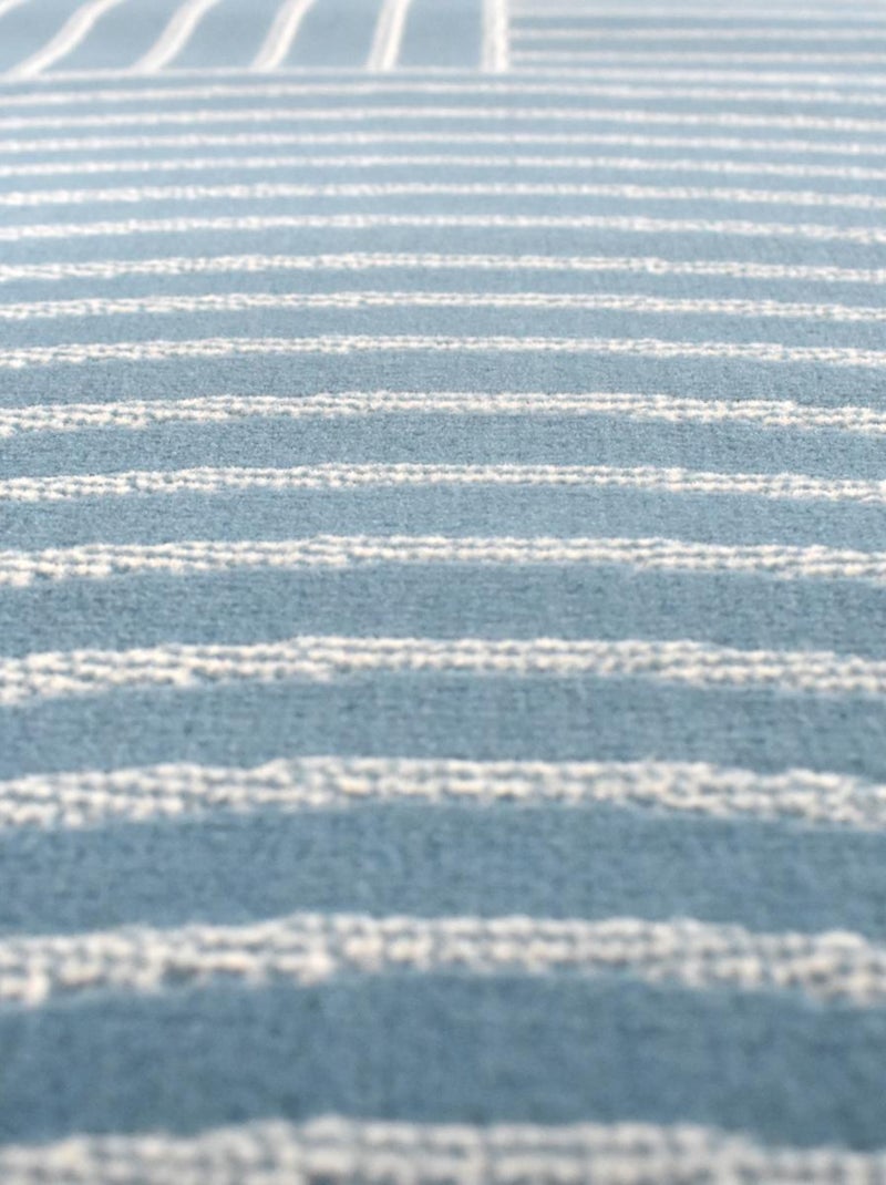 Tapis salon et chambre tissé motif géométrique LYN49 ARCROL Bleu - Kiabi