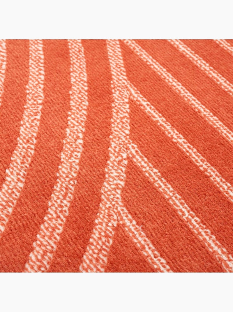 Tapis salon et chambre tissé motif géométrique lyn49 arcrol Orange - Kiabi