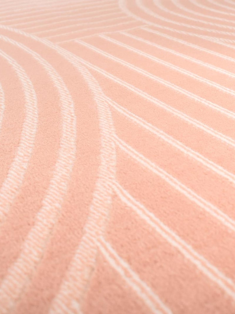 Tapis salon et chambre tissé motif géométrique LYN49 ARCROL Rose - Kiabi