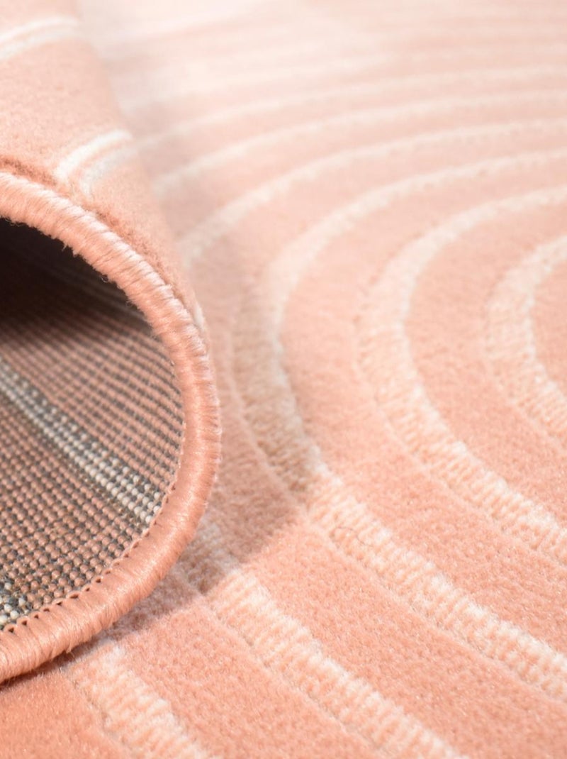 Tapis salon et chambre tissé motif géométrique LYN49 ARCROL Rose - Kiabi