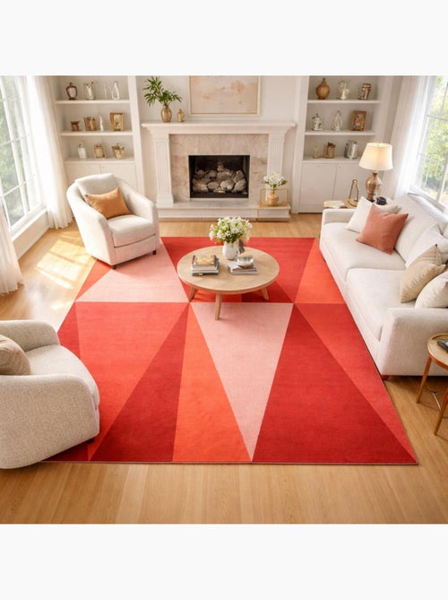 Tapis salon et chambre tissé motif géométrique LYN49 BIGTRI - Kiabi