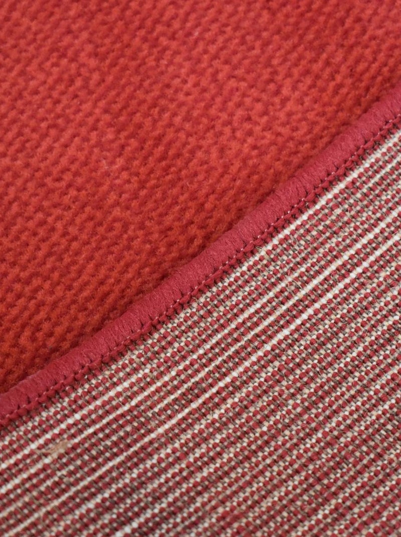 Tapis salon et chambre tissé motif géométrique LYN49 BIGTRI Rouge - Kiabi