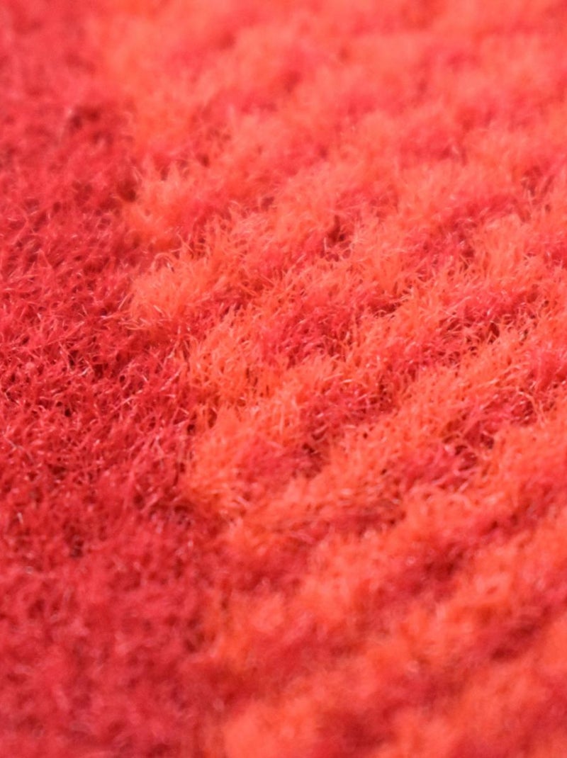 Tapis salon et chambre tissé motif géométrique LYN49 BIGTRI Rouge - Kiabi