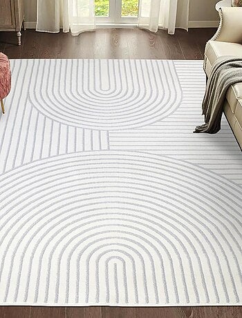 Tapis salon et chambre tissé motif géométrique LYN49 BINCI